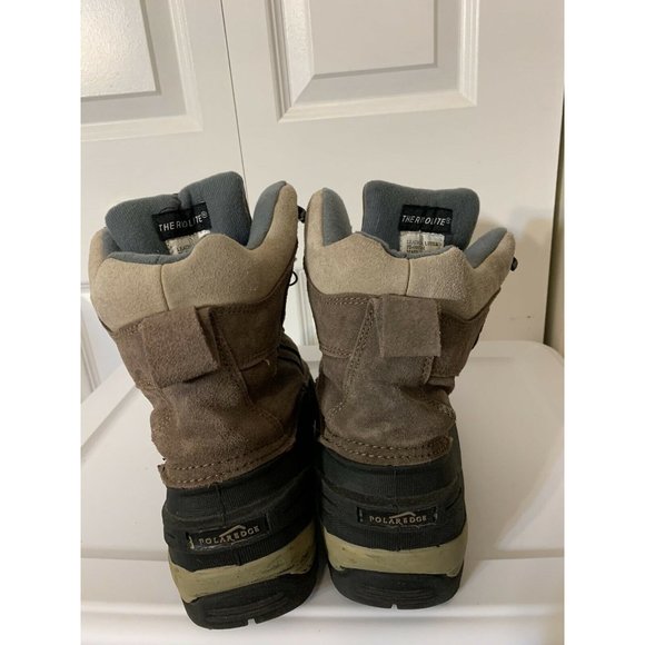 POLAR EDGE‎ Warm Thermolite Winter Men’s Sz 13 suede Snow Boots Beige Shoes - Picture 5 of 8